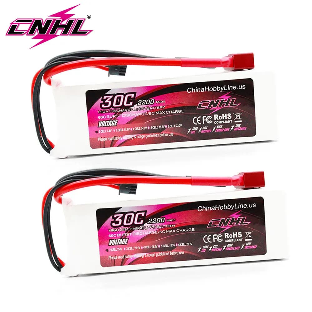 2 pcs CNHL 2S 7.4 V Lipo Battery 2200 mAh 40C 70C With T Deans XT60 Spina for FPV Quadcopter Drone Air Helicopter Auto Hobby