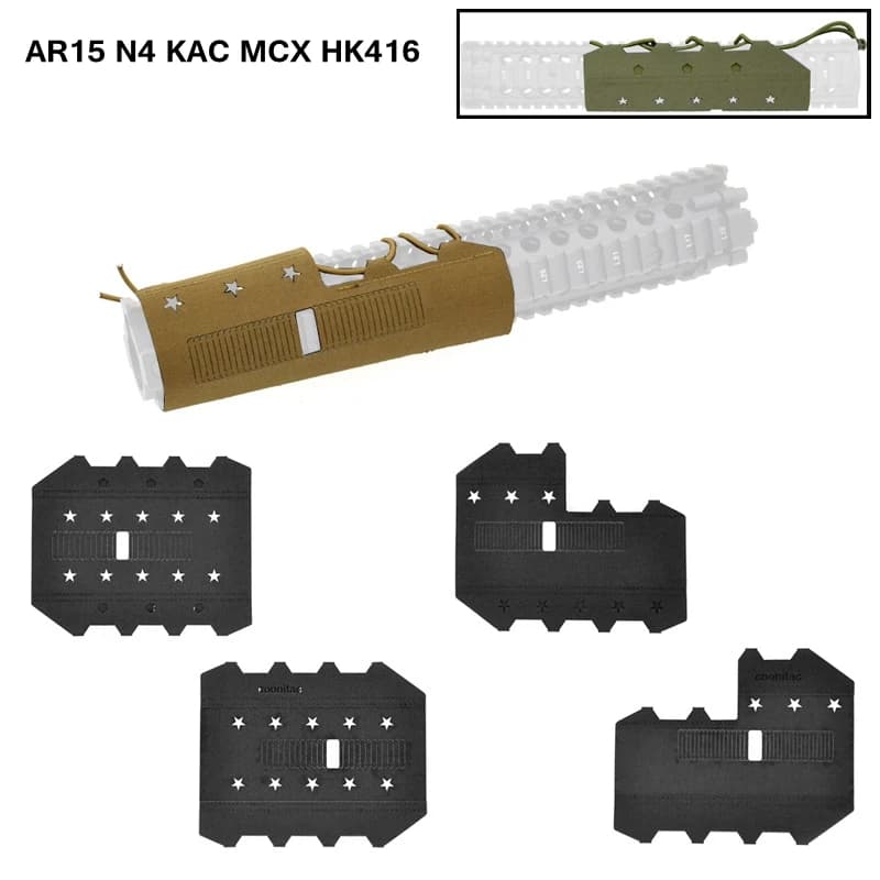 Copertura tattica per binario per pistola Avvolgitore per scudo termico pesante Avvolgitore per ingranaggi Protezione per le mani Guide di vari diametro per AR15 N4 KAC MCX HK416