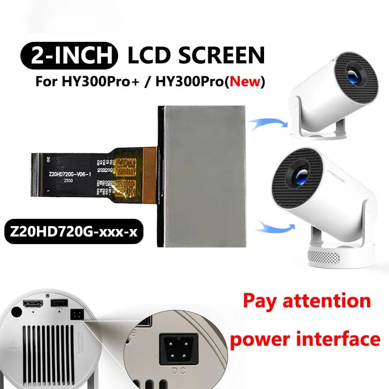 Projector LCD Screen Number Z20HD720G-V06-1 Projector Accessories for Magcubic HY300Pro NEW HY300Pro+ 720p lcd projector panel