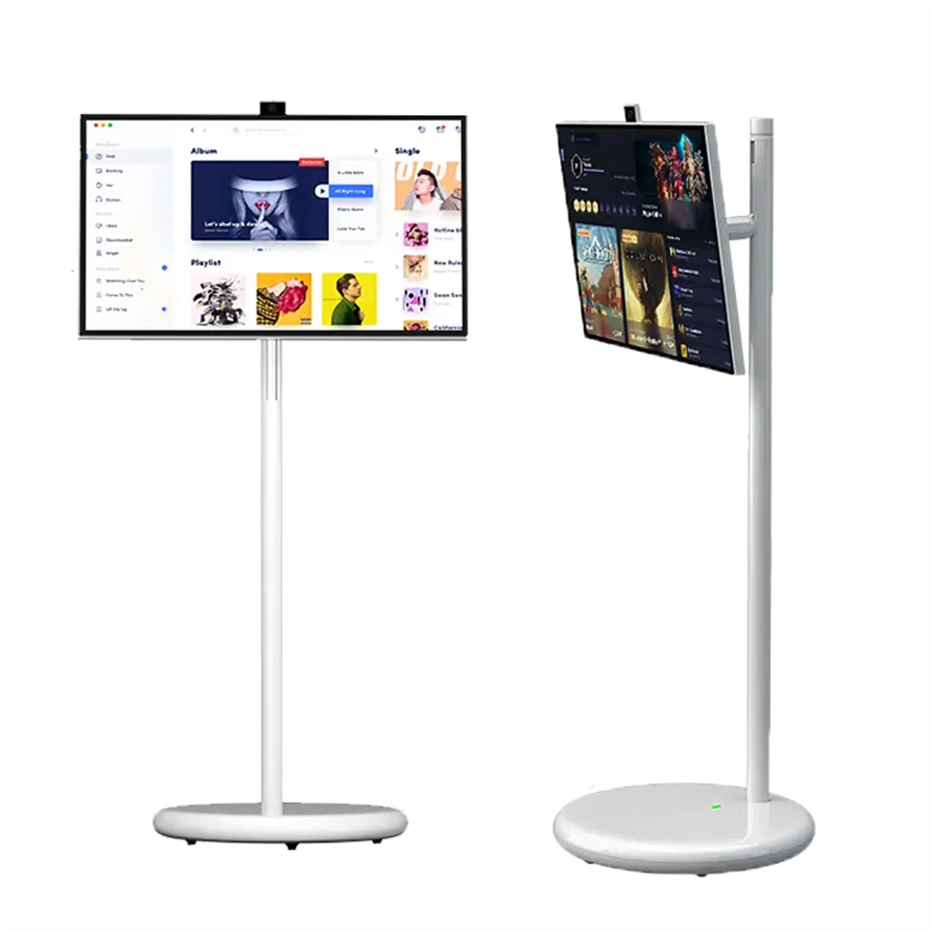TV Smart Android Portatile da 27 Pollici, 6G+128G, Schermo Touch IPS, Altezza Regolabile, Batteria da 100WH, Autonomia 6-8 Ore