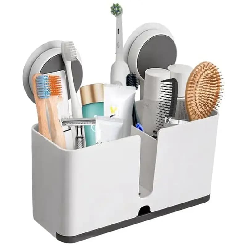 Wall mount for ABIY electric toothbrush with shaving and toothbrush holder, drainage tray for bathroom and kitchen