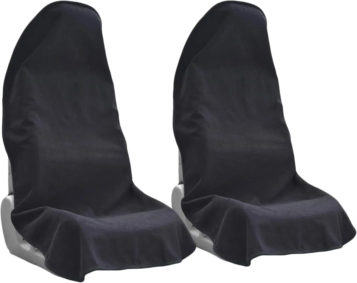 Coprisedili Universali per Auto, Lavabili e Antiscivolo, Protezioni per Palestra e Viaggi, Impermeabili e Antisudore Stile Asciugamano (Confezione da 2, Nero)