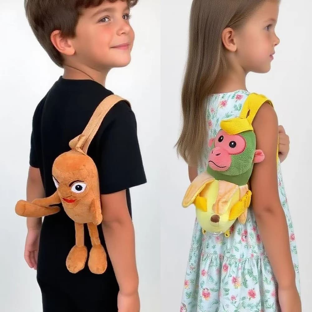 Cute Plush Backpack Italian Brainrot Tralalero Tralala Tung Sahur Kids Shark Backpack Purse with Shoulder Strap