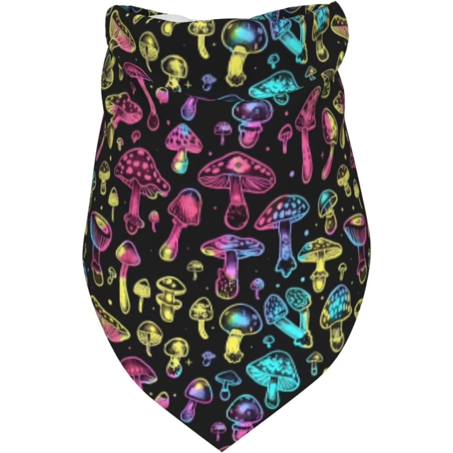 Dog Bandana Pack Cartoon Magic Rainbow Mushroom Print Triangle Scarf Washable Dog Bandana Birthday Pet Accessories
