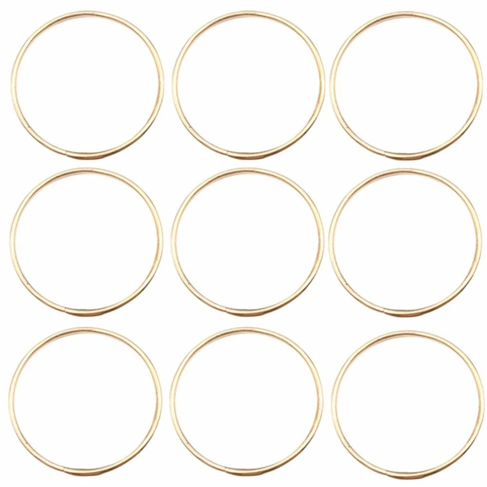 Hot 100PCS Gold Color Big Dream Catcher Circle Ring Craft Rings for Dream Catchers Hoops Hanging DIY Connectors 65MM
