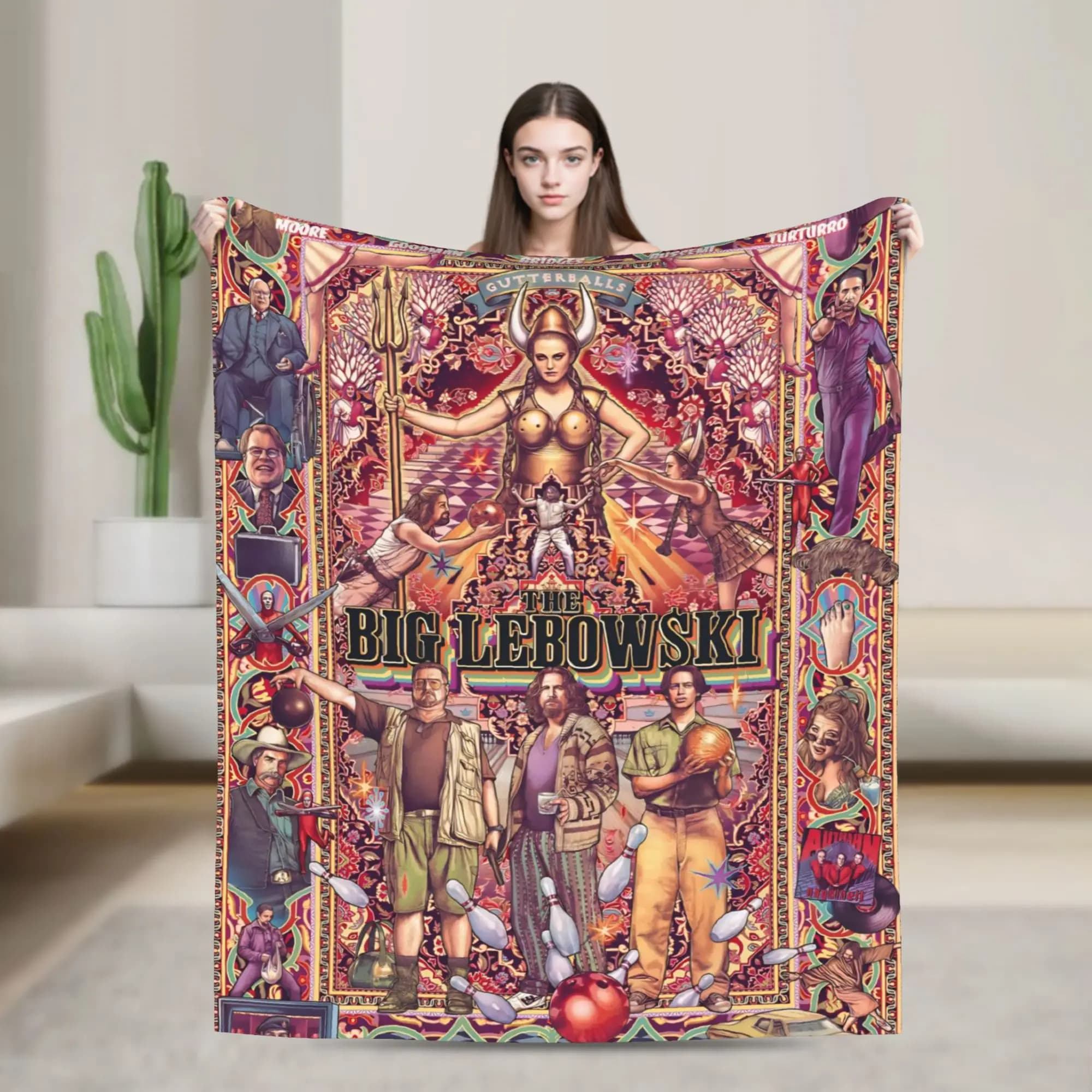 The Big Lebowski Coperte Calda e soffice peluche Coperta da tiro per divano Sedia Divano letto Ufficio da viaggio Copriletto in flanella