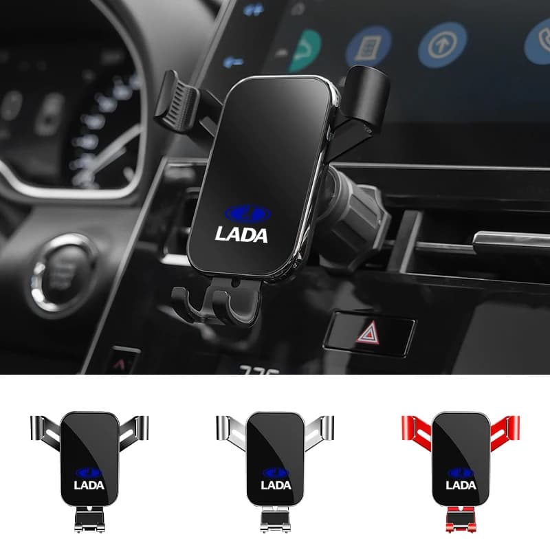 Supporto per telefono per auto Supporto per clip per presa d'aria per auto Supporto per cellulare mobile per Lada Vesta Niva Samara Kalina Largus Priora Xray Granta