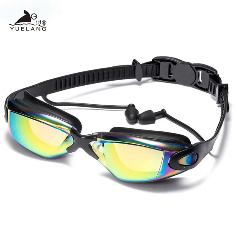 Occhialini da nuoto Tappi per le orecchie da nuoto professionali Occhiali impermeabili HD Anti-Fog UV Occhiali regolabili in silicone Uomo Occhiali trasparenti