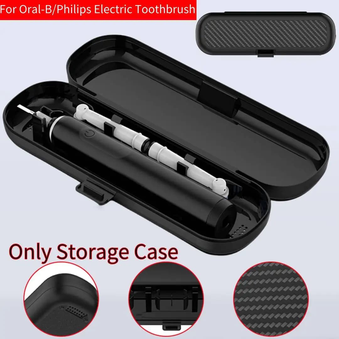 Oral-B/Philips electric toothbrush with protection for storing portable accessories