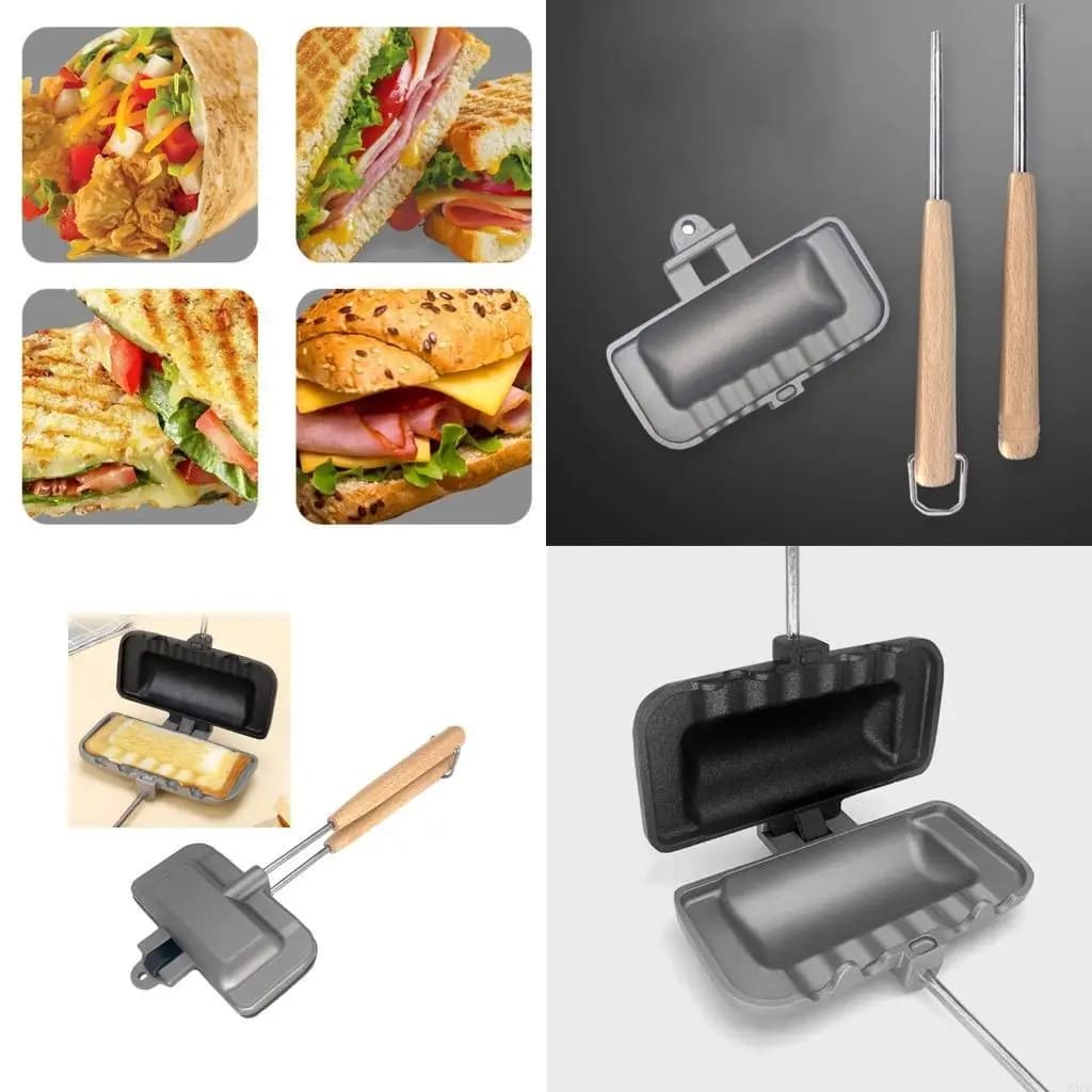Double-sided toast pan sandwich maker grill-pan-brindisi pot with panoramic x3uc