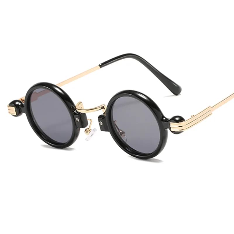 2026 new fashion Vintage Steampunk Small Round Metal Sunglasses for Men Women driving shades oculos de sol