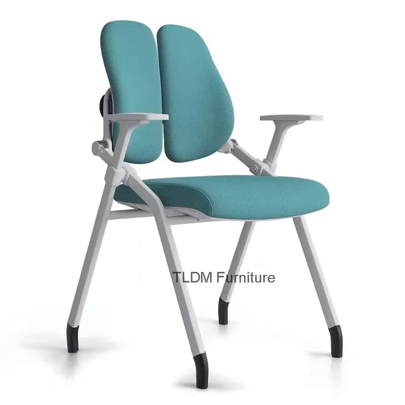 Sgabello Pieghevole a Doppia Piegatura, Sedia Ergonomica per Studenti, Dormitorio, Gaming e Ufficio