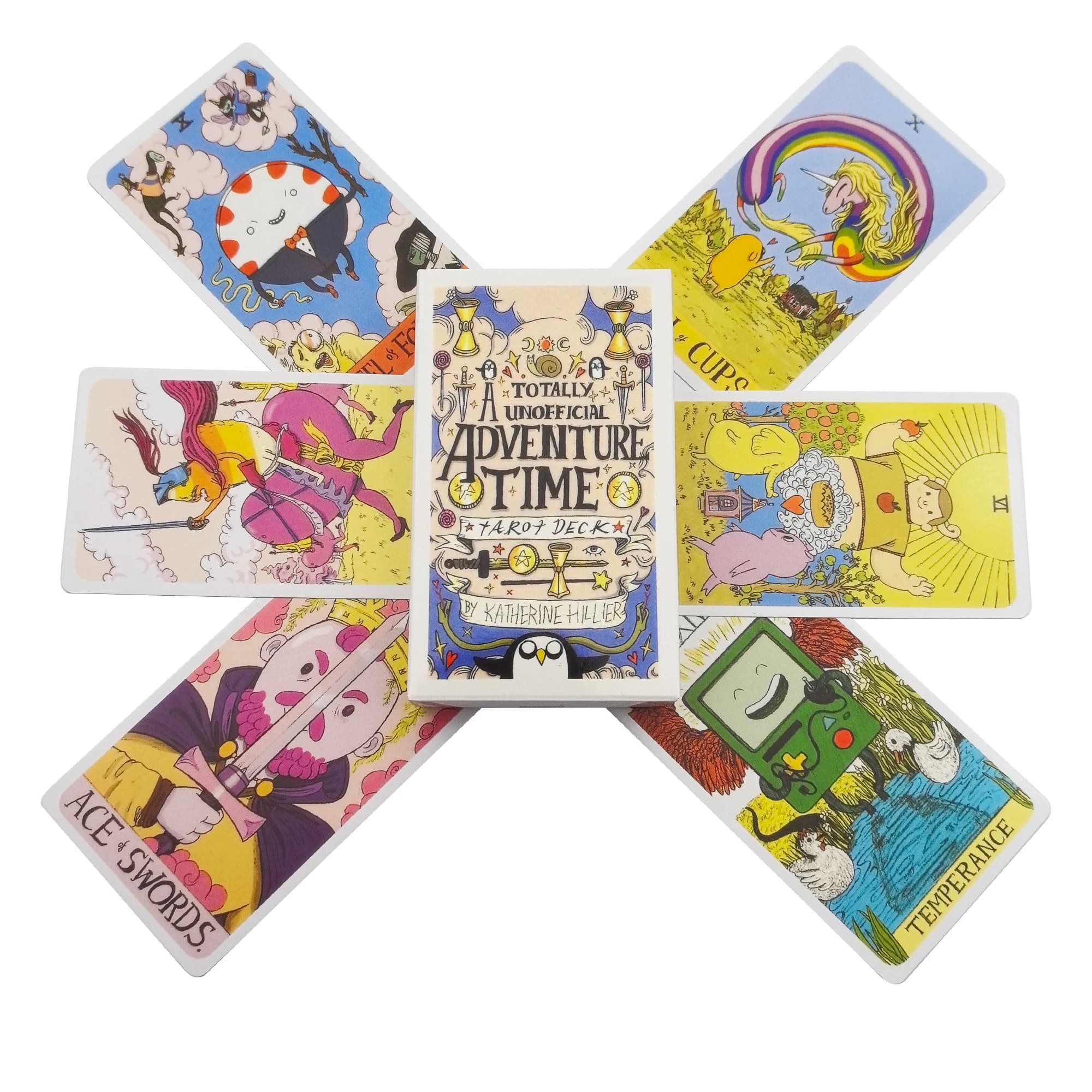 Carte dei tarocchi Adventure Time, carte dei tarocchi Pocket Edition per principianti Strumenti di divinazione Carte da gioco da tavolo per predizione del futuro