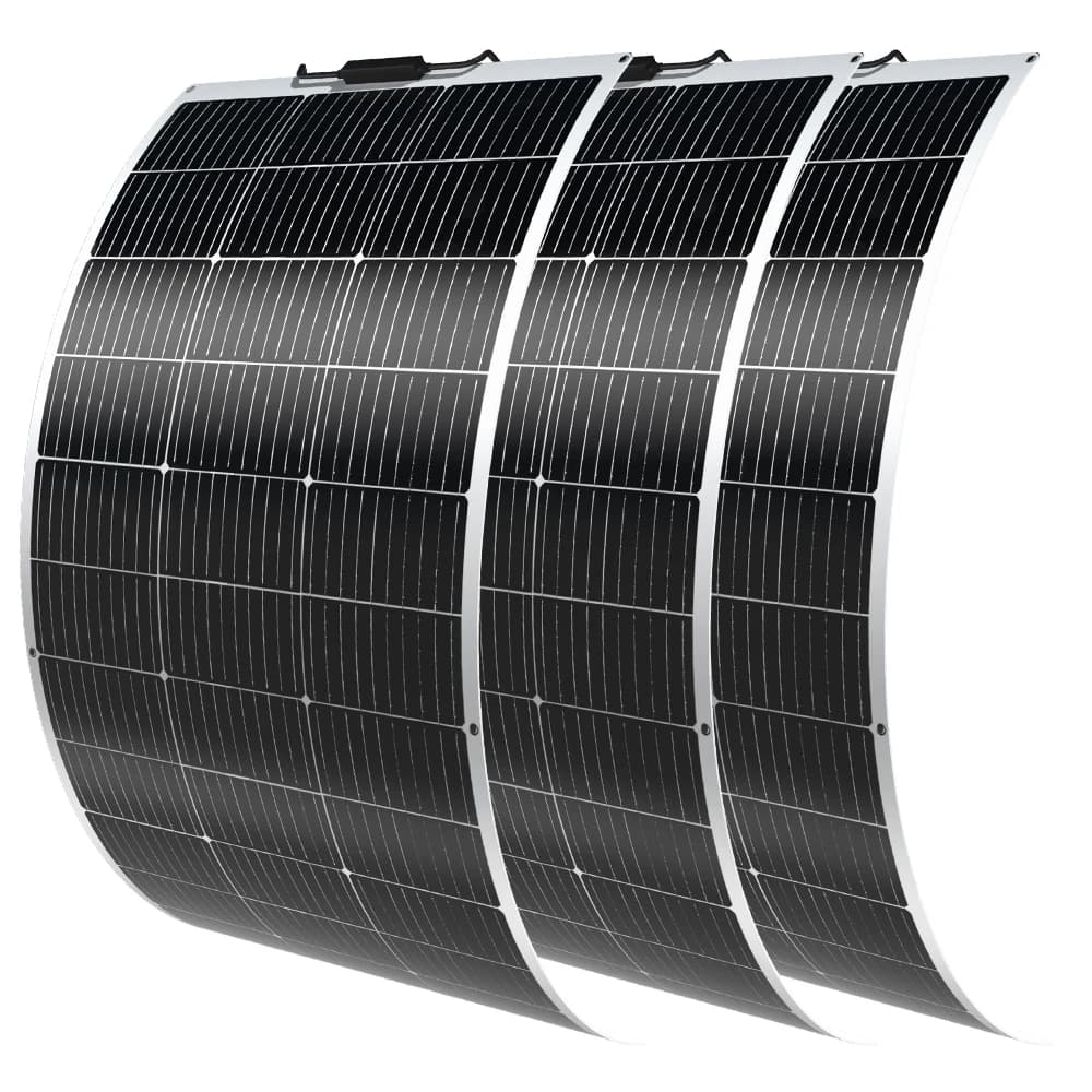 BOGUANG Kit batteria pannello solare flessibile 12V Caricatore 150W 19,8V 150W - 600W Per escursioni barca/auto/casa/attrezzatura da campeggio roulotte