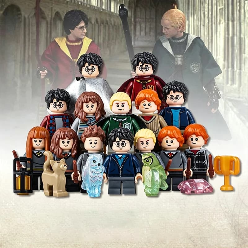 Hot Toys Movie Harry Potter WM6040 WM6041 Hermione Ron Building Blocks Brick Dolls Mini Action Toy Figures Assemble Holiday Gift
