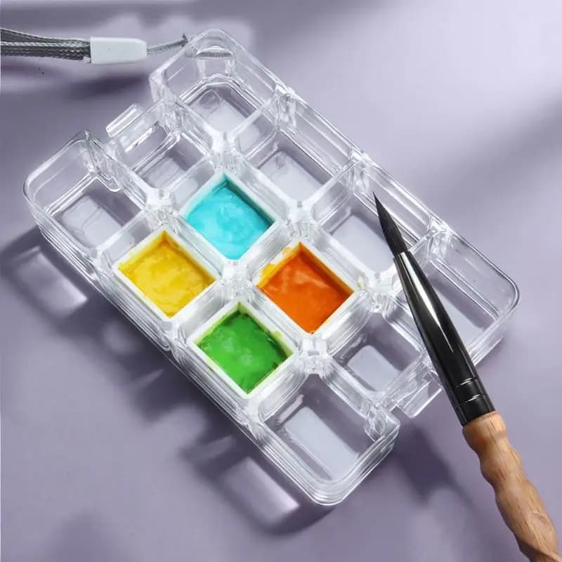 Sealed Moisturizing Paint Box 12/18 Wells Leakproof Paint Organiser Case For Acrylic Watercolor Oil Paints Storage H8WD