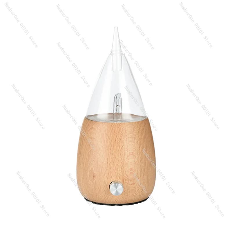Diffusore di oli essenziali per macchina per aromaterapia in vetro con venature del legno da 50 ml