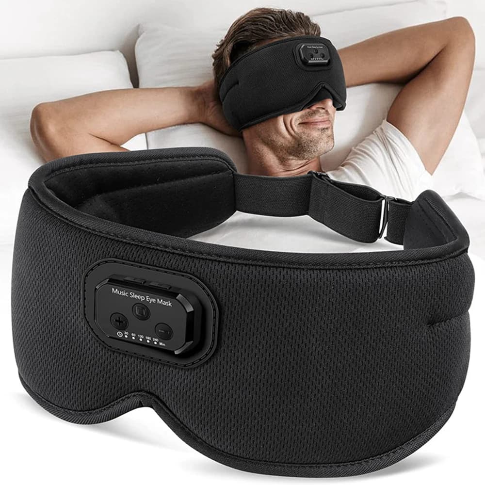 Sleep Mask 3D Eye Mask Cover Soft elastic band Comfortable wireless music headset Eye mask with microphone for sleeping on the side