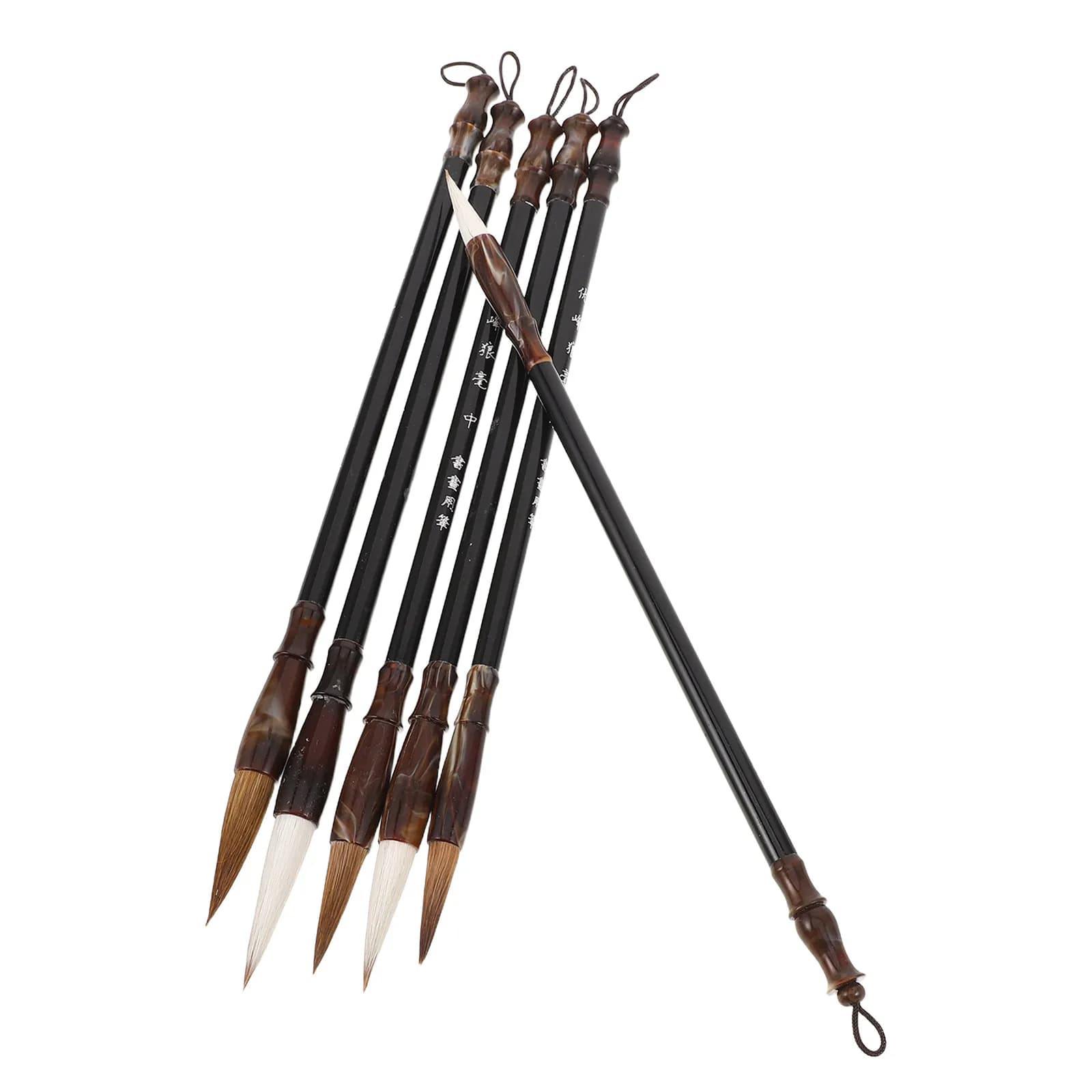 Chinese Calligraphy Brush Set Natural Hair Bristle Handmade Ink Painting Brushes for Beginners Artists Students Practice