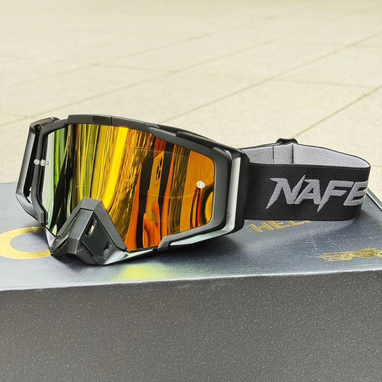 NAFEIB ATV Dirt Bike Eyewear Motorcycle Glasses Off-Road MX Anti-UV Anti-wind Glasses Helmet Mask Gafas for Motocross Racing