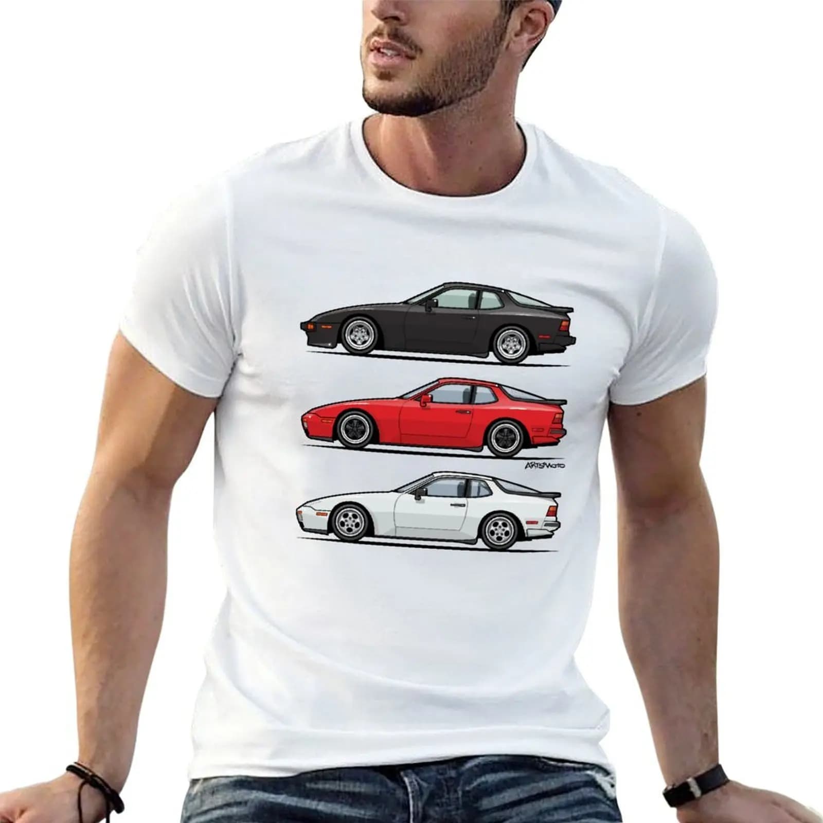 P 944 951 Turbo Trio T-Shirt, magliette con stampe, magliette per uomo, maglietta divertente con grafica, maglietta con stampa personalizzata