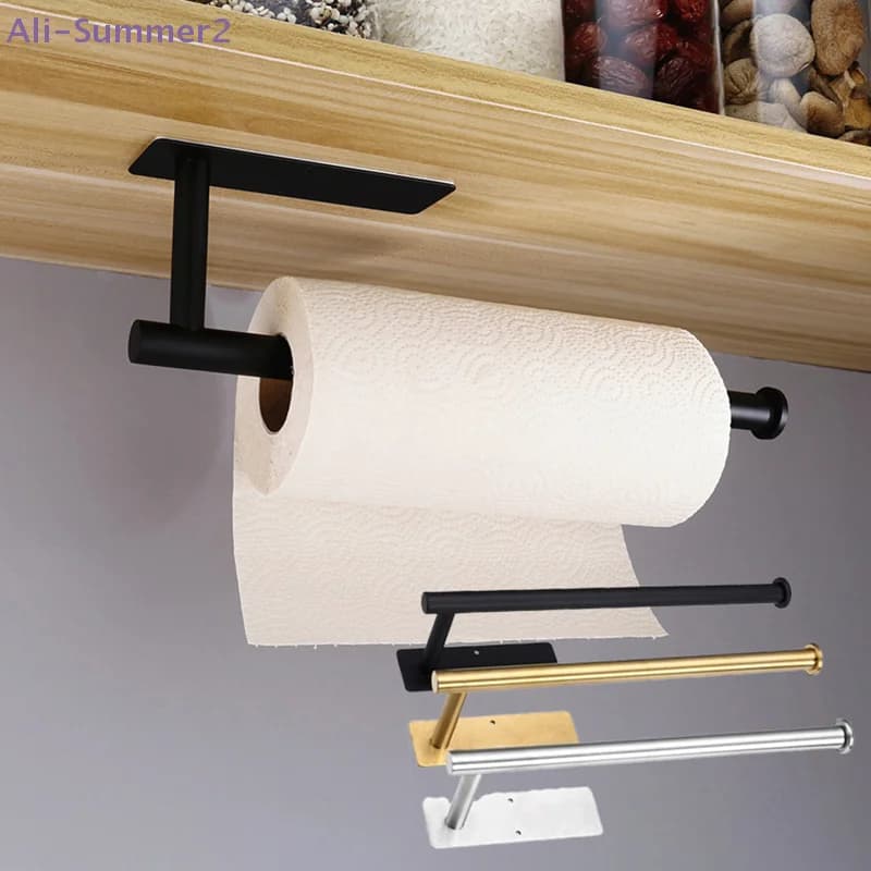 {Summer2} 【Summer2】Portarotolo adesivo per cucina, porta salviette, porta carta igienica, dispenser per fazzoletti, contenitore per armadietto