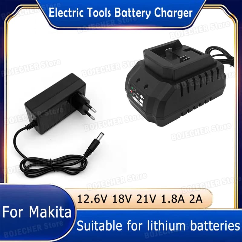 Adattatori di alimentazione DC 18V 21V 1.8A 2A per utensili elettrici per trapano elettrico 18V Caricabatteria al litio 12.6V 2A per batteria Makita