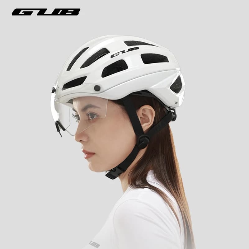 GUB D85 Cycling Helmet Smart Photochromic Magnetic Visor Integrated Lightweight Men Women Ultra-Light Safety for MTB Road Bike