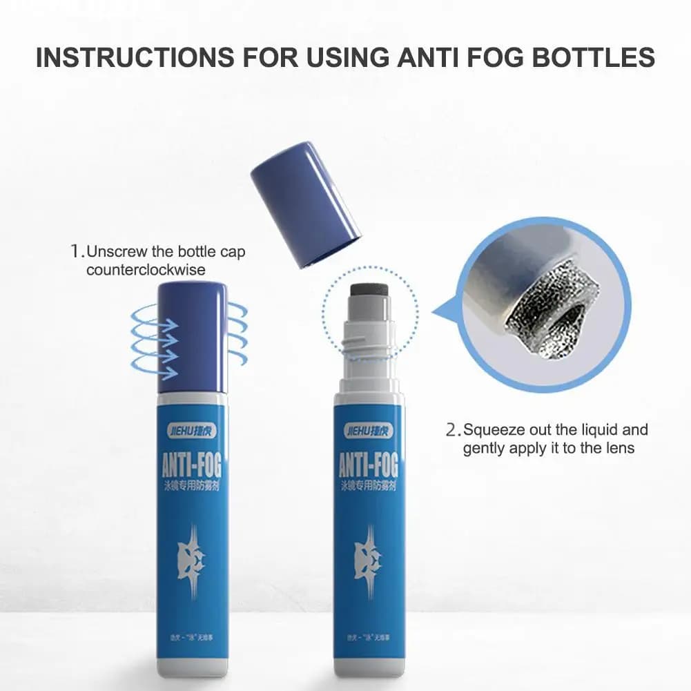 Agente antiappannamento con testina in silicone per occhiali da vista e da nuoto, crema antiappannamento per una visione chiara, liquido anti-sbavature 10/20ml 1 pezzo