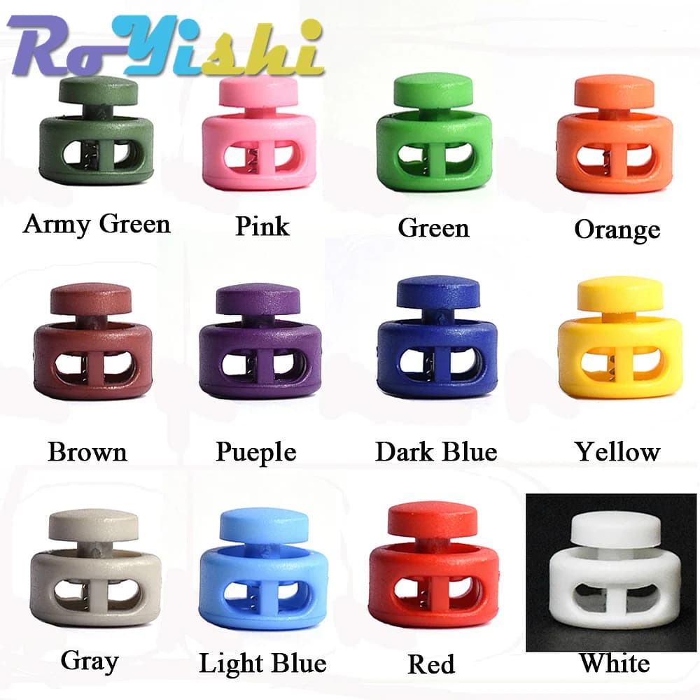 13 Pz/pacco Colori Della Miscela Cavo di Blocco Toggle Clip Tappo di Plastica Nera Per Borse/Vestiti Dimensioni: 15mm * 14mm