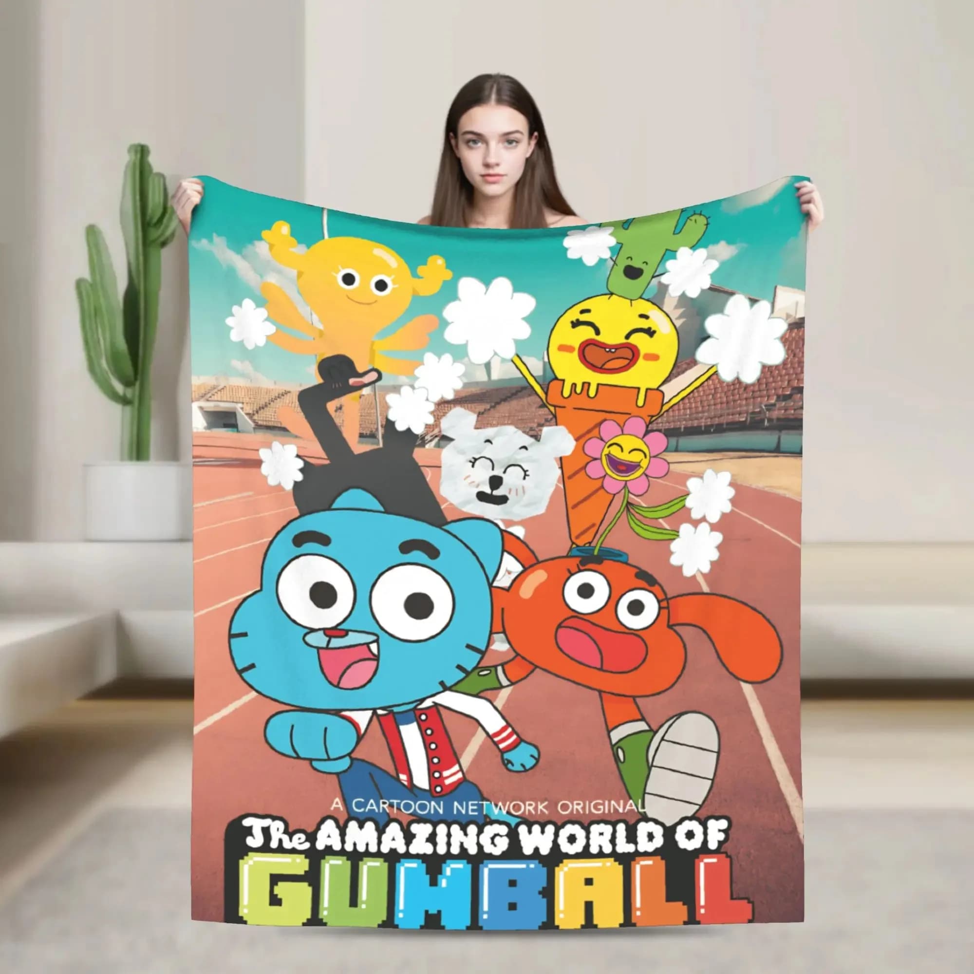 L'incredibile mondo di Gumballs Coperta morbida e calda in peluche per divano, sedia, divano letto, ufficio da viaggio, copriletto in flanella