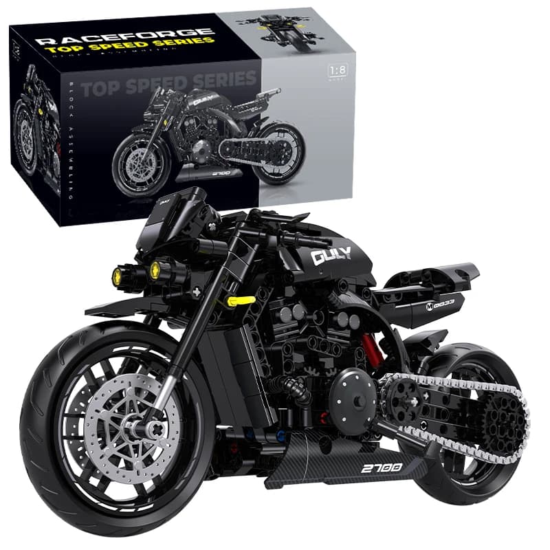 Nuovo 500 + pz Super Racing Dark Moto Tecnico Blocchi FAI DA TE Modello di Moto MOC Mattoni Set Regali per I Ragazzi Per Adulti Bambini Giocattoli 1:8