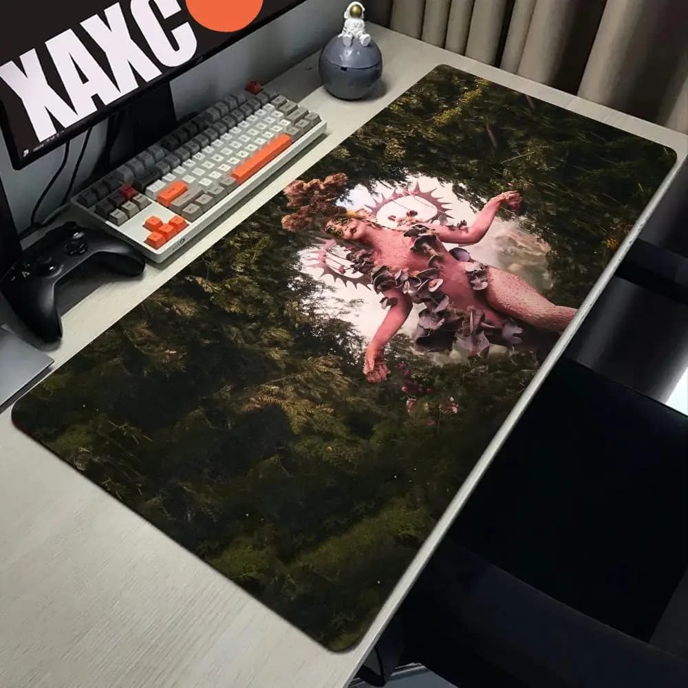 Pad Large Singer Gaming Pad XXL tappetino da scrivania antiscivolo Double Sided PU Mouse da gioco tappetino per tastiera in pelle per Computer bradley Girl muffin