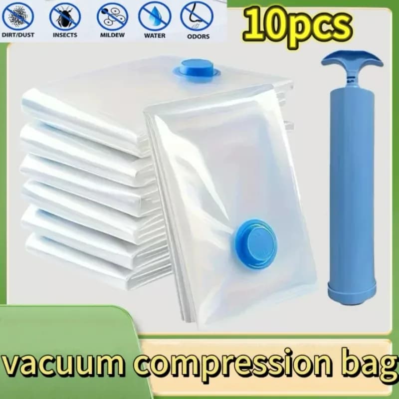 Borsa per aspirapolvere e copertura della pompa per riporre vestiti Contenitore per riporre accessori da viaggio con borsa vuota a compressione in plastica di grandi dimensioni