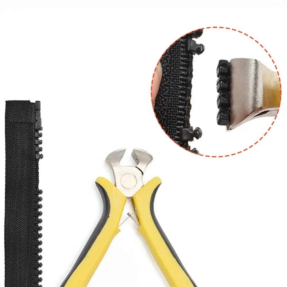 Strumento di riparazione della cerniera Cursore della giacca da cucito Installa la pinza con chiusura in metallo Tirare la borsa in pelle artigianale per scarpe