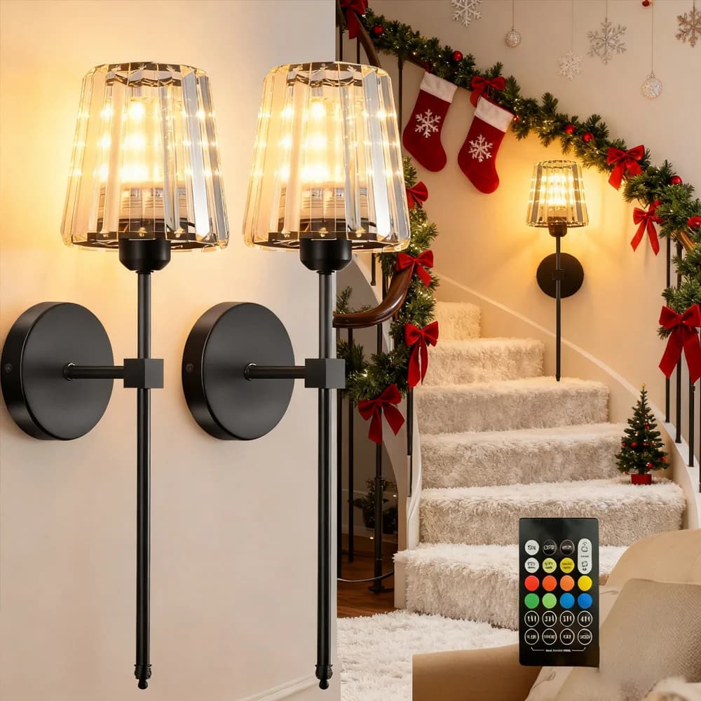 Lampada da parete ricaricabile Cristallo RGB Ricaricabile Lampadina E27 Dimmerabile Soggiorno Camera da letto Corridoio Hotel Illuminazione ambientale a LED