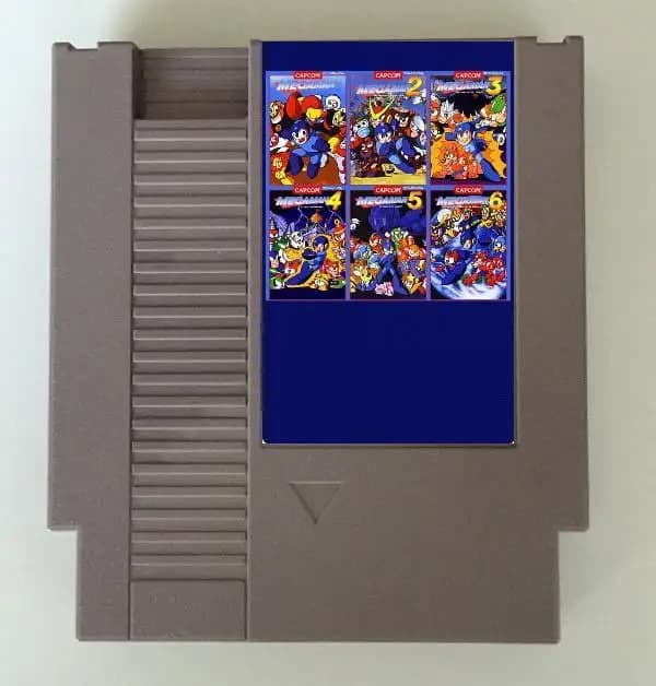 La cartuccia di gioco MEGAMAN REMIX 73 in 1 per Console NES/FC