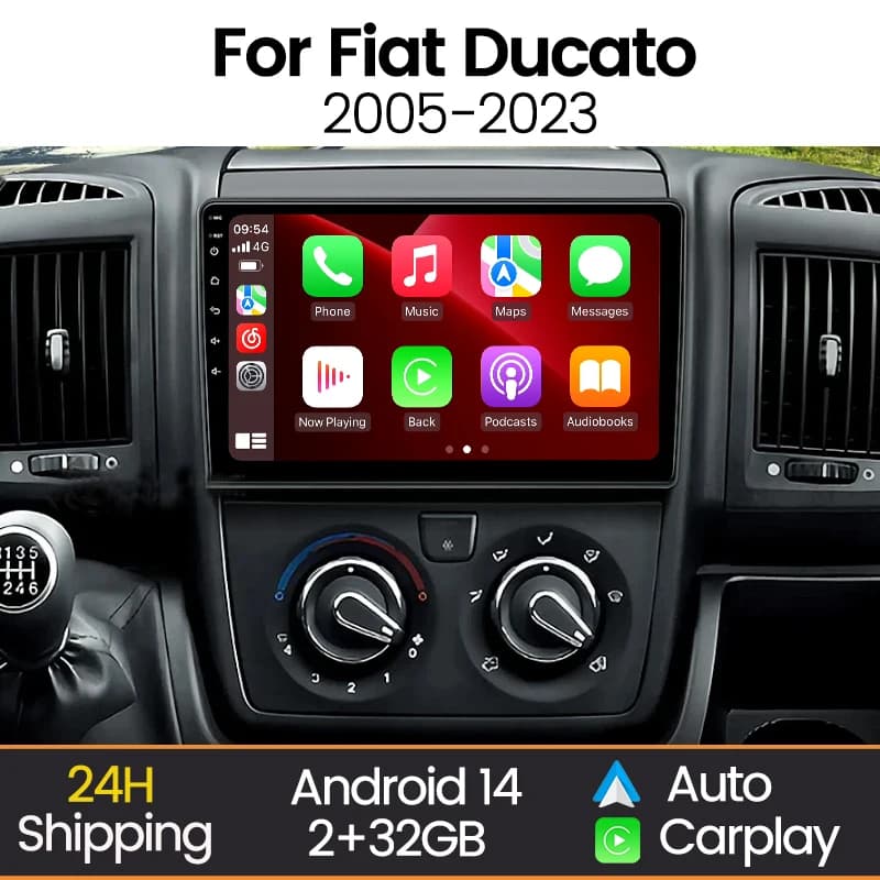 Android Auto Carplay Autoradio Per Fiat Ducato Peugeot Boxer Citroen Jumper 2 2006-2022 Sistema di Auto Intelligente Lettore Multimediale