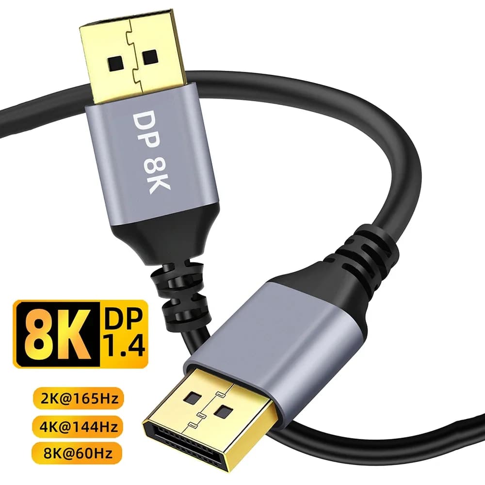 Cable DisplayPort 1.4 8K@60Hz DP 0.5M-5M 4K@144HZ 1080P@240HZ 32.4Gbps, Suitable for Computer Monitor and Games