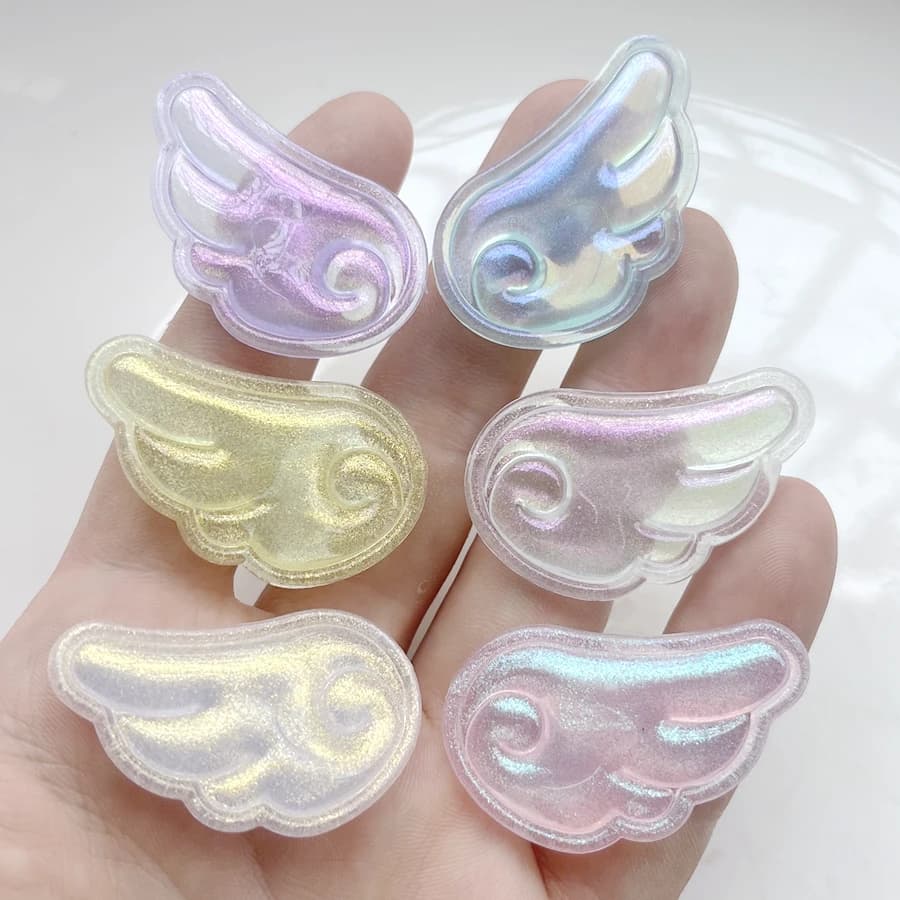 41*25mm Belle Ali di Merman Strass di cristallo gioielli fai da te che realizzano accessori decorativi per forcina 6 pz/lotto