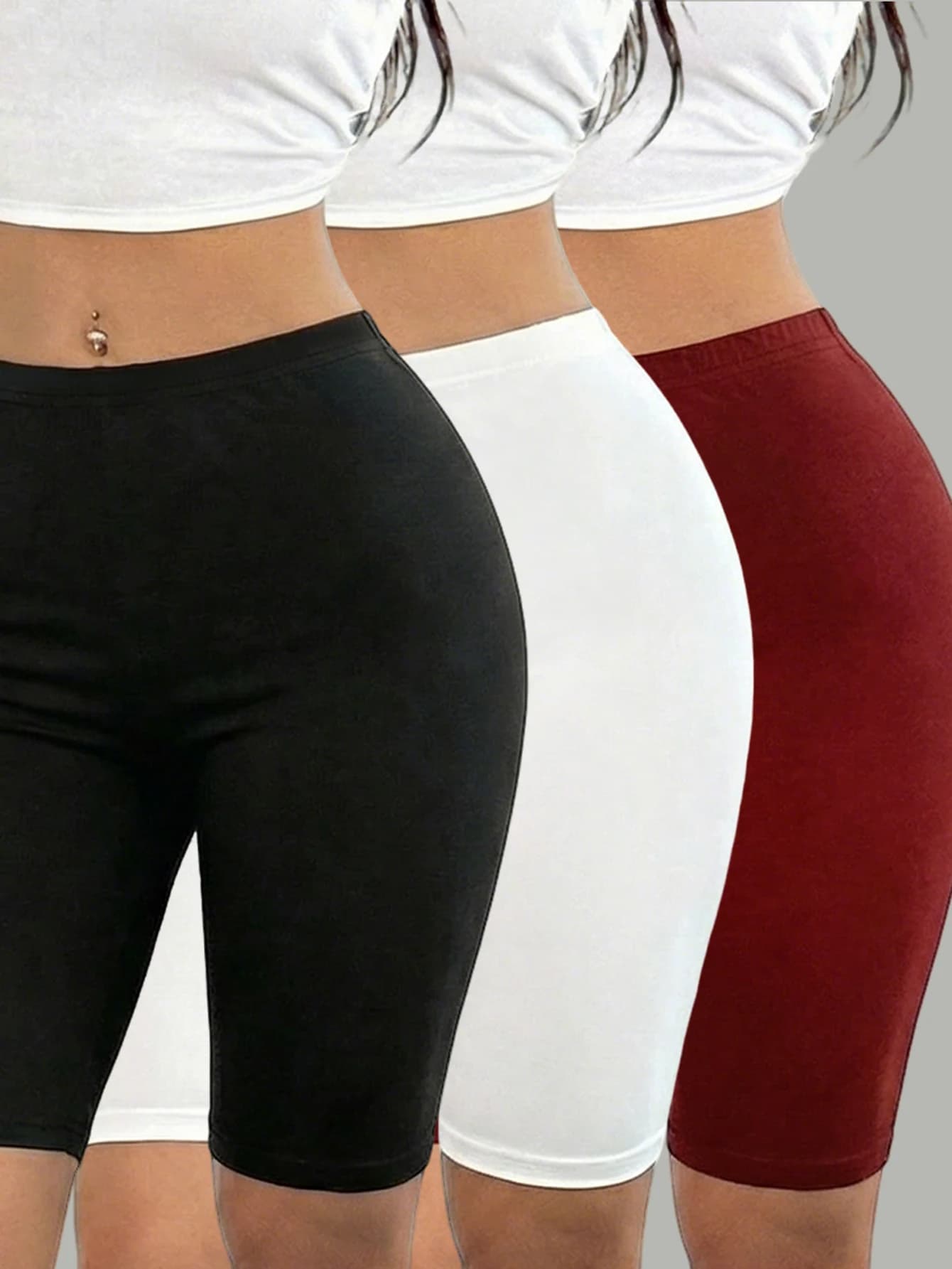 High waist stretch cycling shorts, soft and modelling yoga pants for lifting women's buttocks