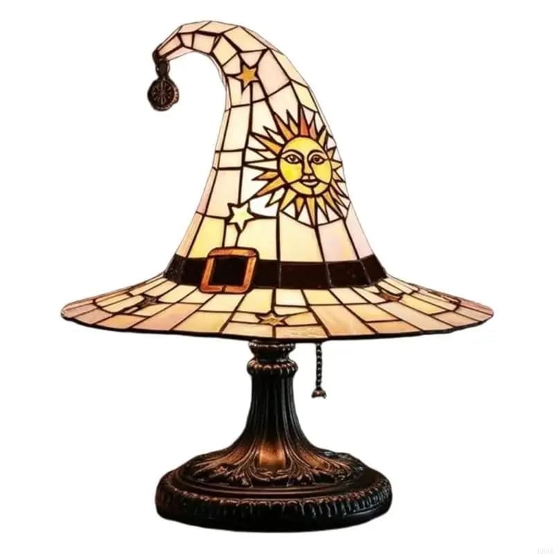 H8WB Cappello da Strega Lampada Incandescente Comodini Luce Notturna Comodini Lampada Decorativa