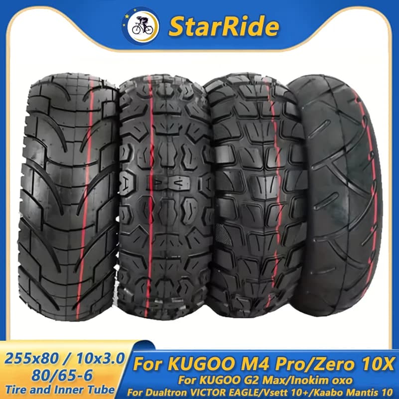 Pneumatico per Monopattino Elettrico 10 Pollici 80/65-6 255x80 per Inokim Oxo Kugoo M4 G1 Dualtron VICTOR EAGLE Speedway 4 Zero 10X Bike