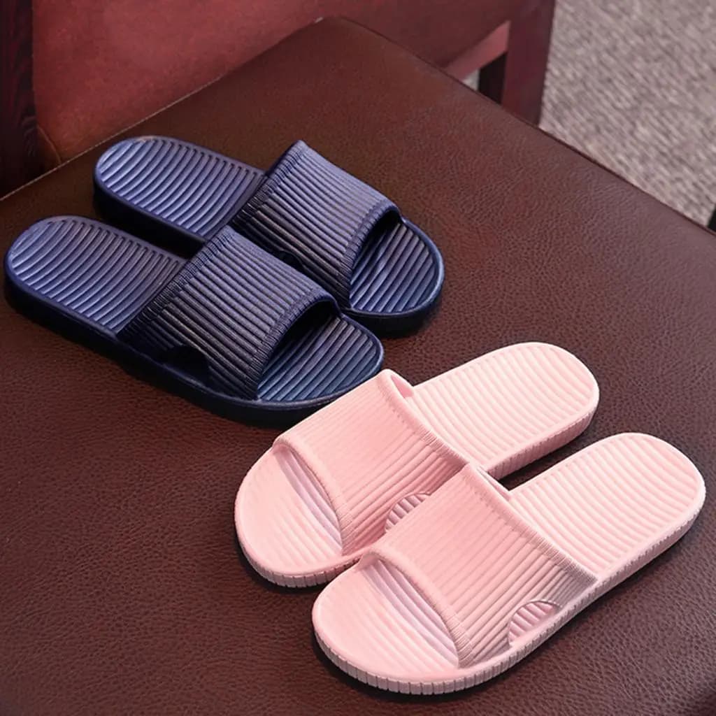 Women Men's Slip On Bath Slippers Non Slip Summer Casual House Slippers