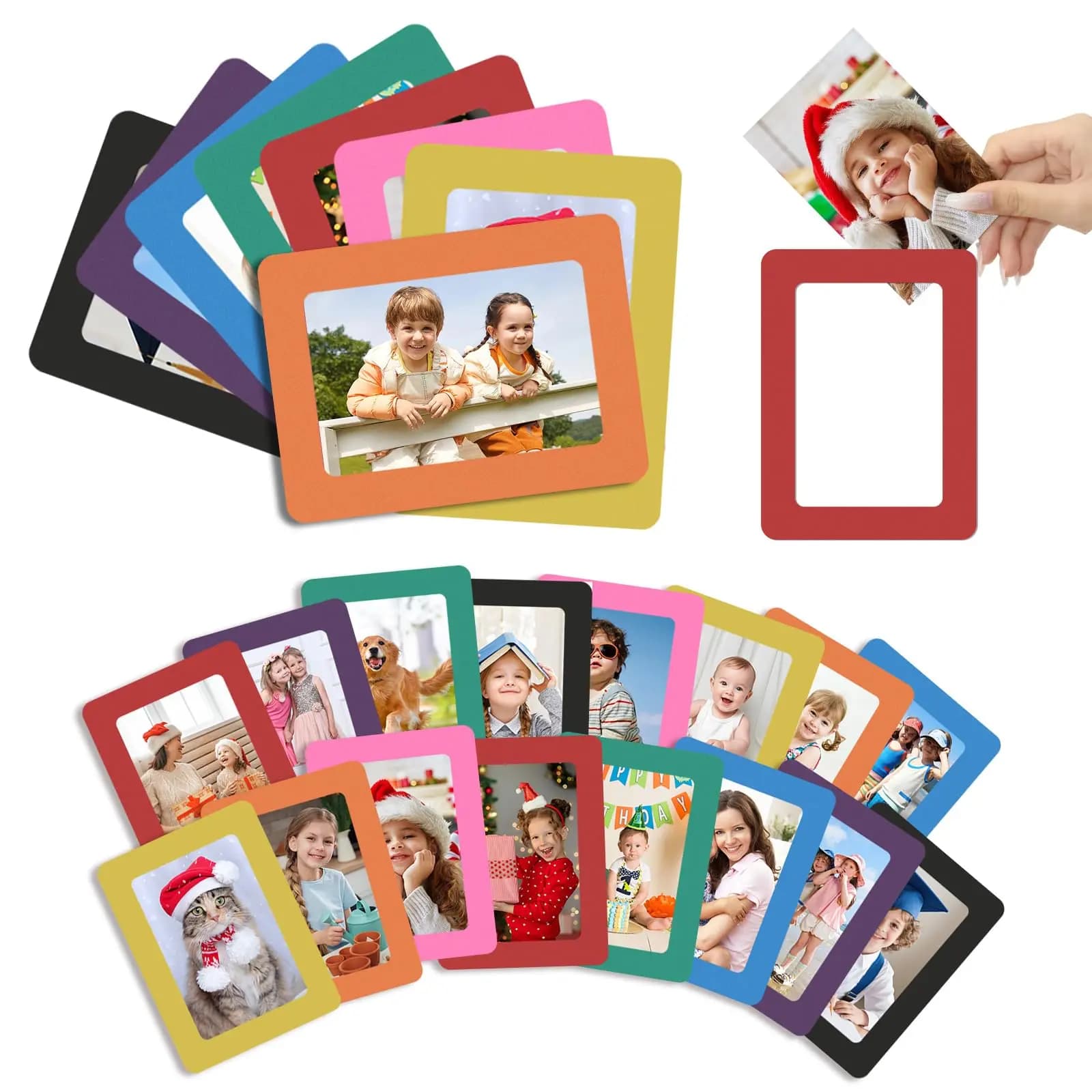 6 pz/set Cornici Magnetiche per Frigorifero 4.7*6.3 pollici Display Foto Etichetta Frigorifero per Home Office School