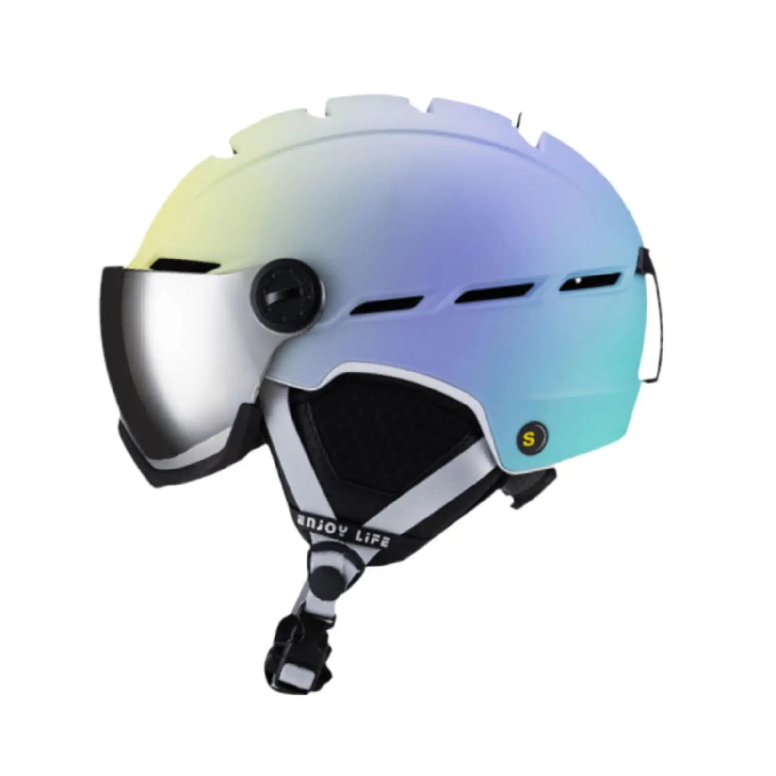 Casco da Snowboard con Migliore Ammortizzazione e Occhiali, 12 Prese d'Aria, Casco da Sci Leggero per Giovani, Uomini e Donne