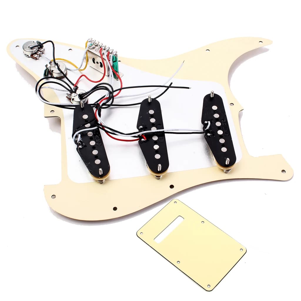 Pickup Sss Chitarra Single Coil Precablato Caricato Battipenna Alnico Pick Up Pick Guards Set Piastra antigraffio per Fender Stratocaster