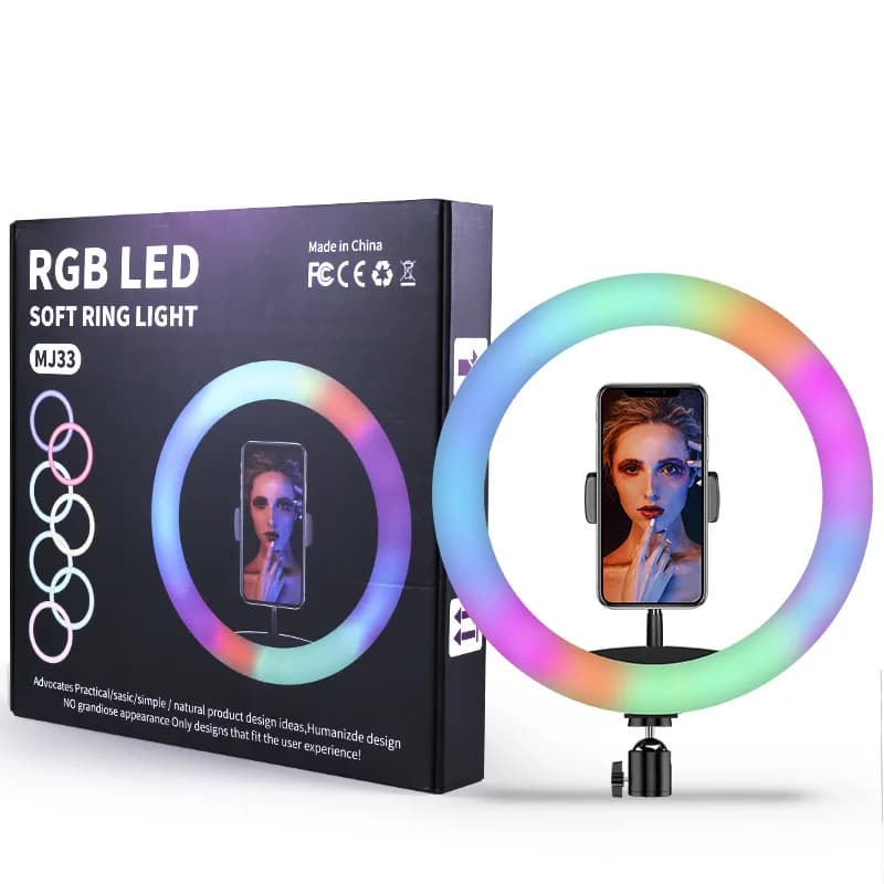 13 Inch LED RGB live fill light ring light for shooting that make ambient light dimmable colored lighting for live atmosphere