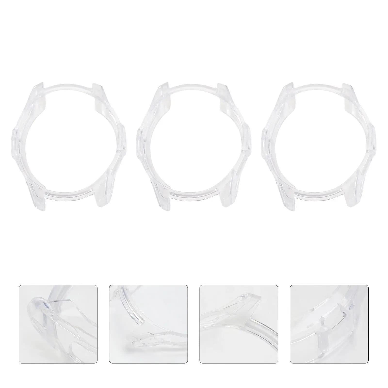 3Pcs Watch Protective Cases Transparent Frame Cover Full-Around Smart Watch 42Mm Protective Metal Bumper Case