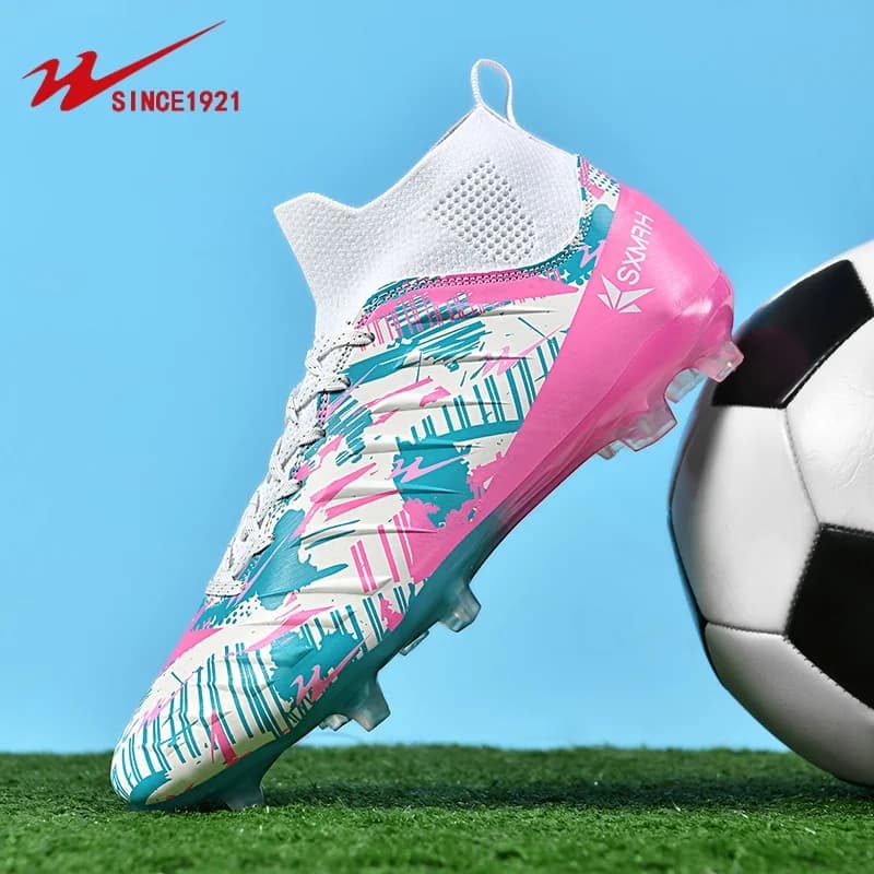 Nuove scarpe da calcio da uomo, FG TF per allenamento e competizioni all'aperto, antiscivolo e con buona aderenza al terreno.